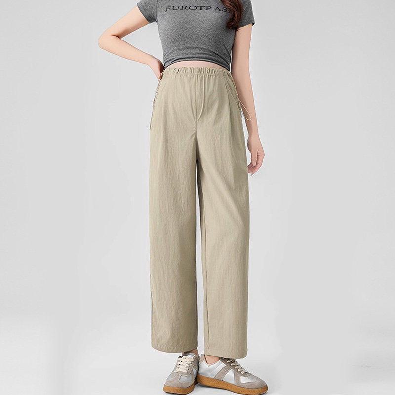 

Petite Cropped Maternity Pants - Non-constricting Spring/Summer Style, Thin Casual Outerwear. S (80-90 jin) хакі