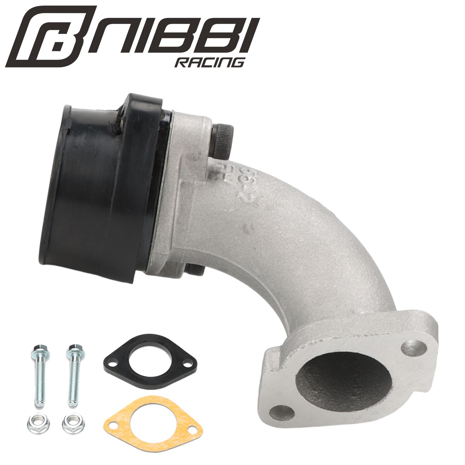 NIBBI Motorcycle Horizontal Engine Flanges Adapter Elbow Intake Manifold Kit For PE24/26/28Carb PWK24/26/28 Carburetor Motocross