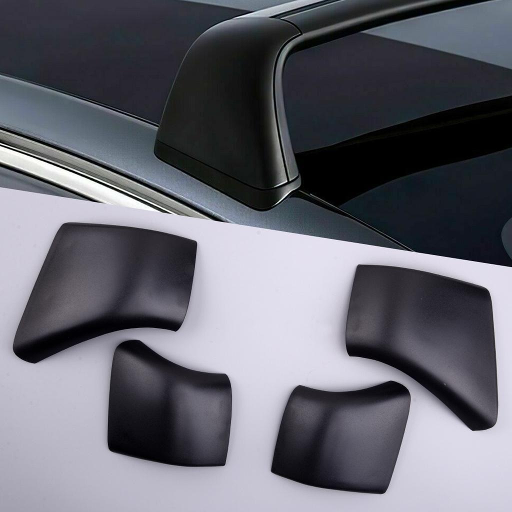 4Pcs Car Roof Rack Cover Cap Rail End Shell Black Plastic Fit For Tesla Model 3 2017 2018 2019 2020