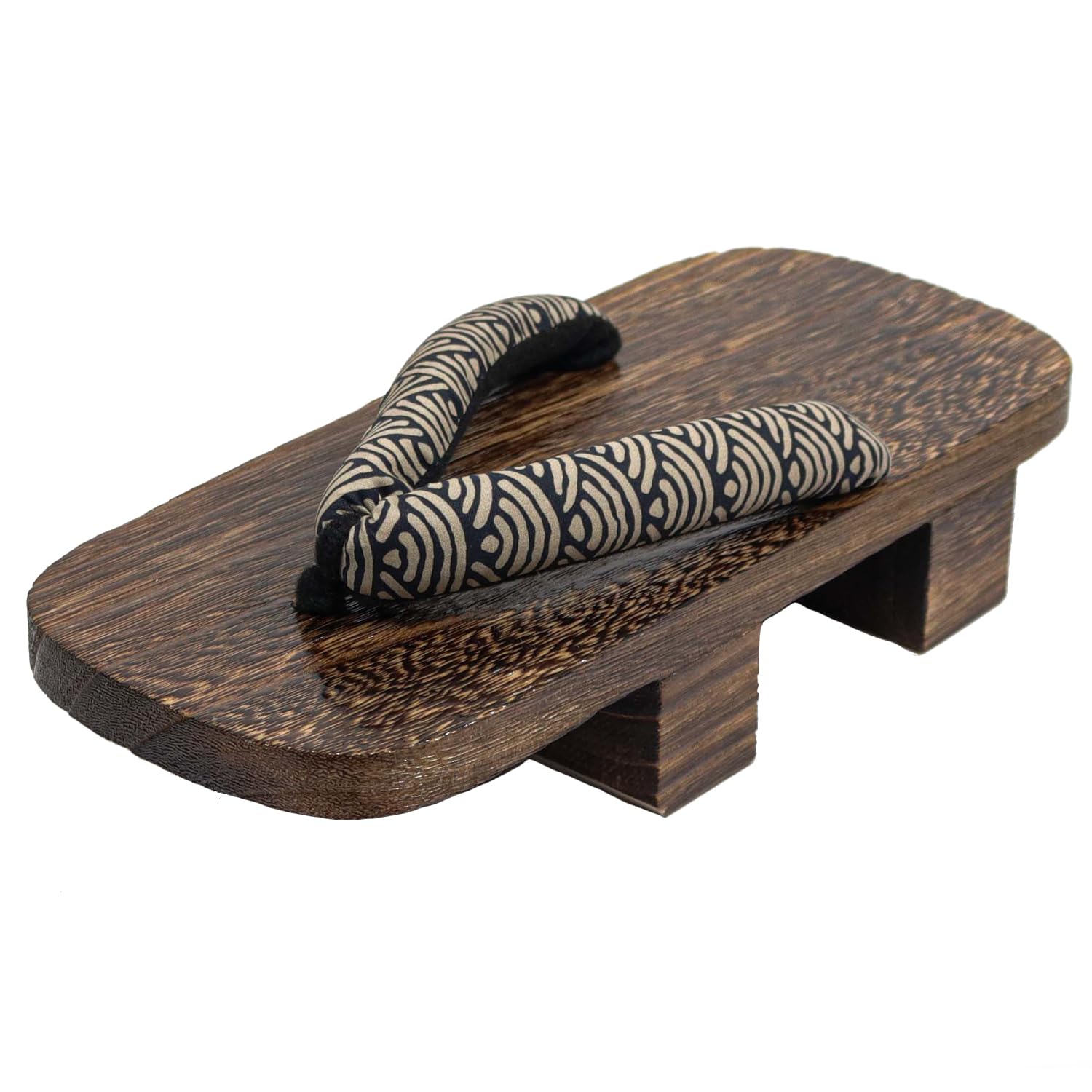 

Гэта с двумя узорчатыми павловниями для мужчин коричневые [KYOETSU] (Японские гэта) зубья, ремешки, основание, (26.0см, 7)