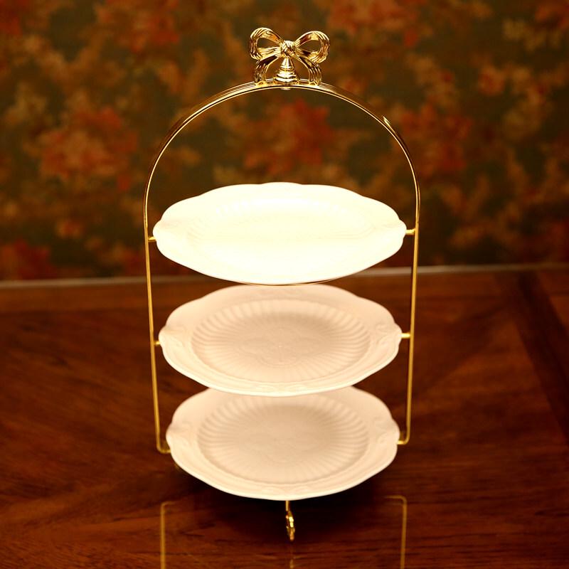 Европейская 3-ярусная керамическая подставка для торта и фруктов