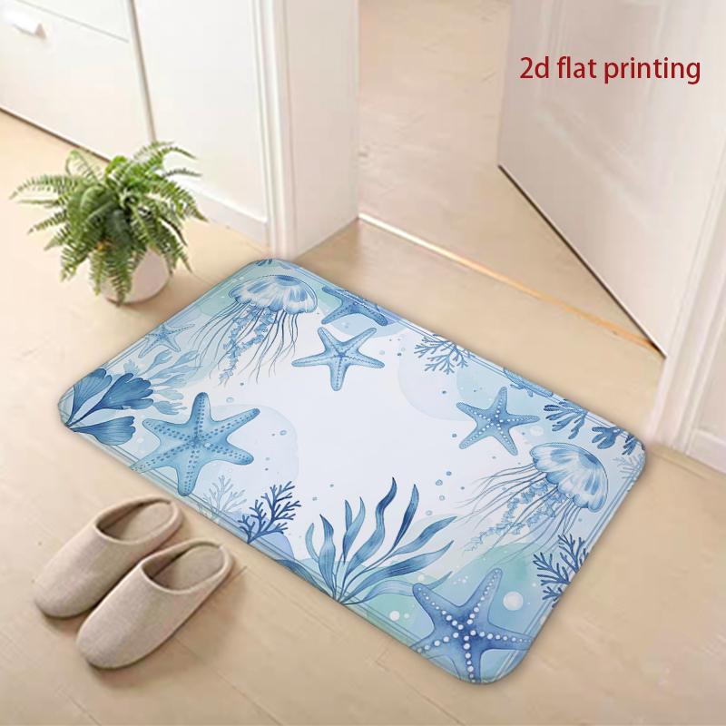 Sea Shell Pattern Mat Living Room Decoration Home Sofa Non-Slip Carpet Study Bedroom Tatami Children'S Soft Floor Mat