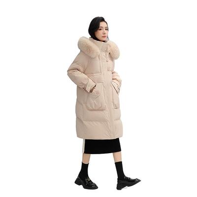 Women's Long Hooded Down Jacket YE3B630965L