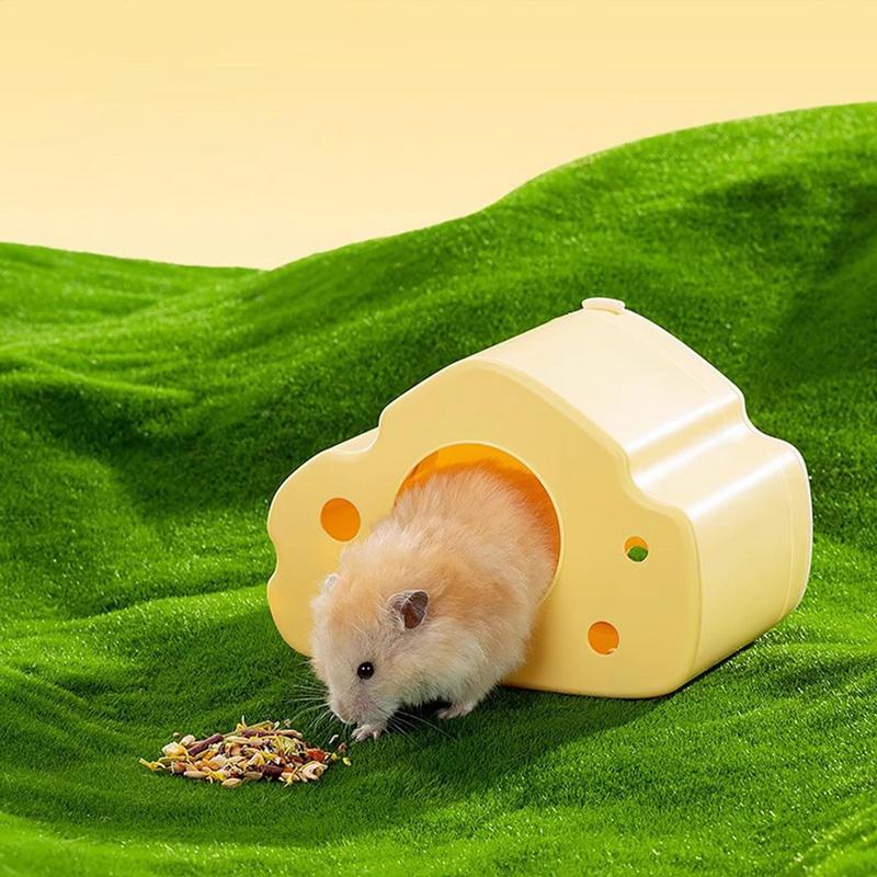 Hamster Hides Cute Magnetic Hamster Hut Cheese Hamster House Visible Gerbil House Small Animal Habitat Hamster Cage Accessories