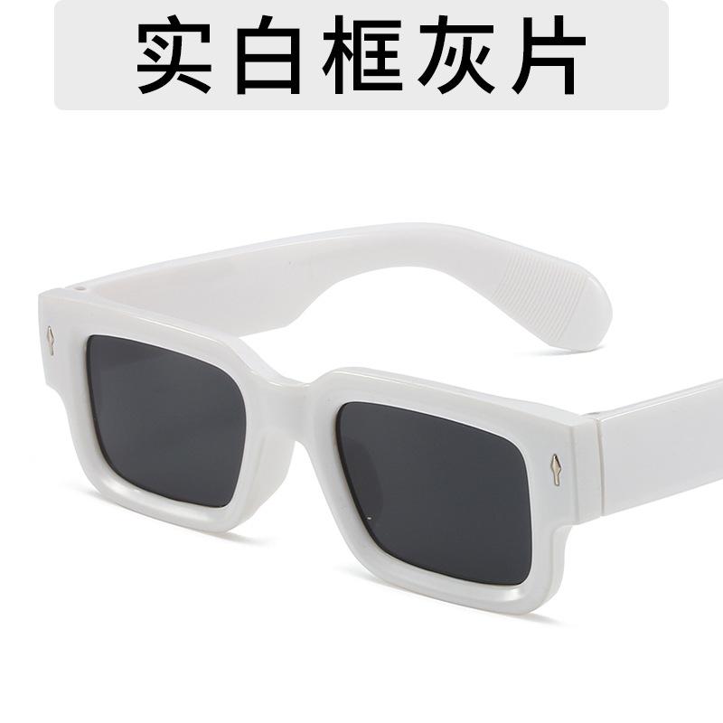 Brand Designer Square Sunglasses Women Men Ocean Color Shades Sun Glasses Female Uv400 Fashion Rectangle Rivet