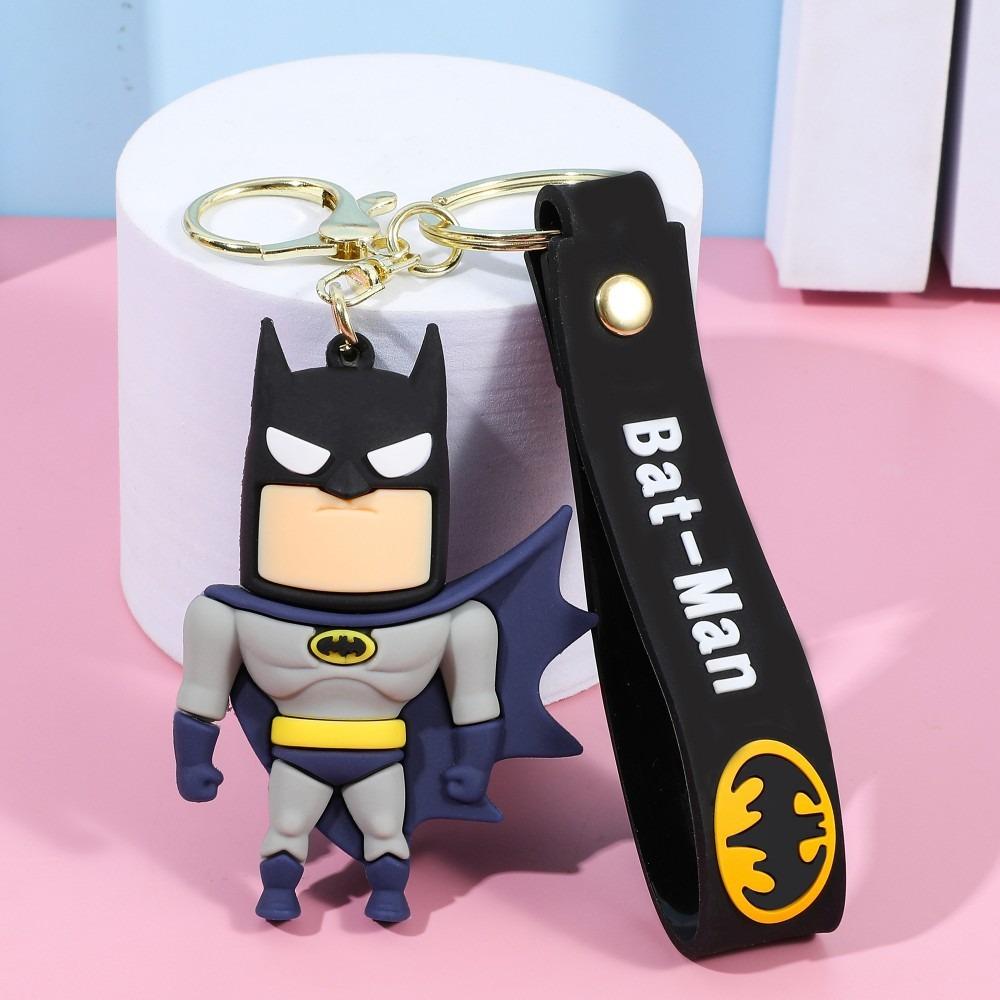 Anime cartoon l Batman Catwoman Joker image doll PVC car keychain cute Halloween series bag pendant ornaments key ring