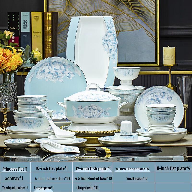 Janla 56-Piece Chinese Dinnerware Set