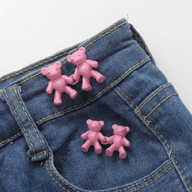 Colorful Bear No Sew Waist Button Jeans Buttons Cute Bear Jeans Buttons Pins