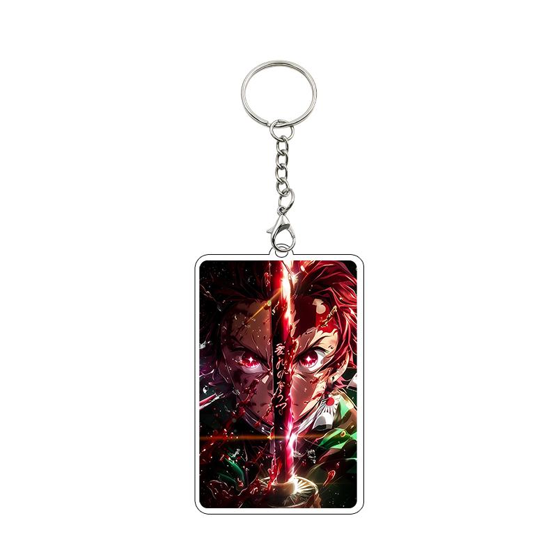 Anime Nezuko Agatsuma Zenitsu Kanroji Mitsuri Cartoon Cool Acrylic Keychain Accessories Figure Pendant Charm Decor Gifts Toys