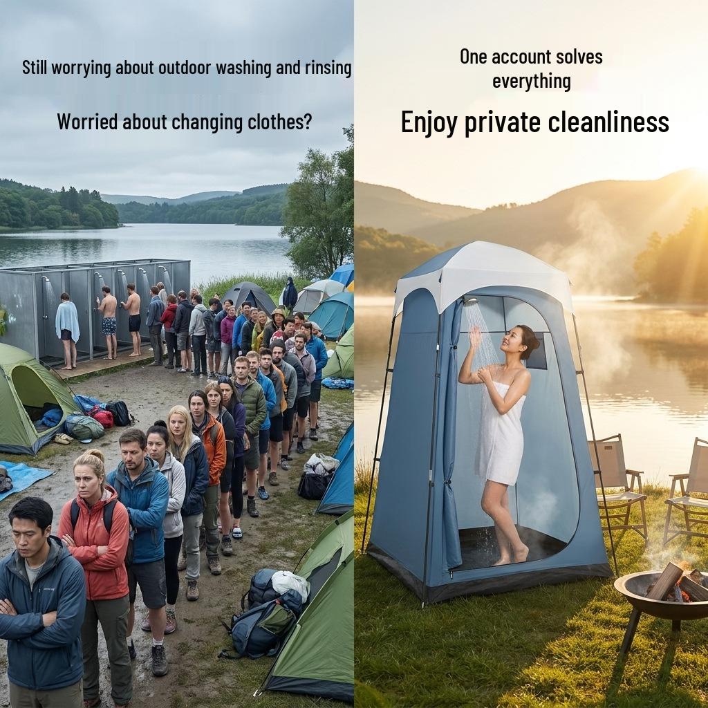 Tragbares wasserdichtes Outdoor-Camping-Dusch- und Umkleidezelt