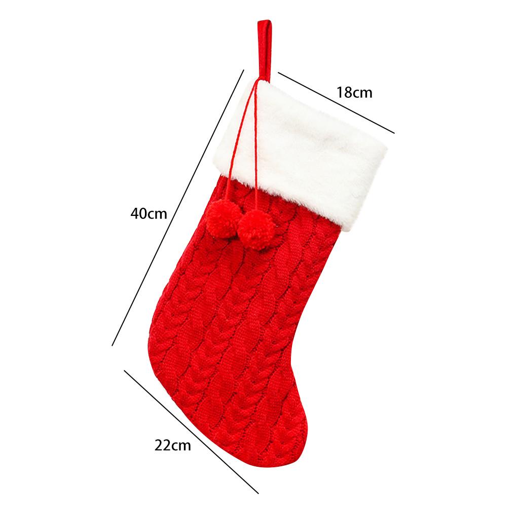 Vánoční mini punčochy kostkované s plyšovými manžetovými punčochami Dekor dárkový sáček