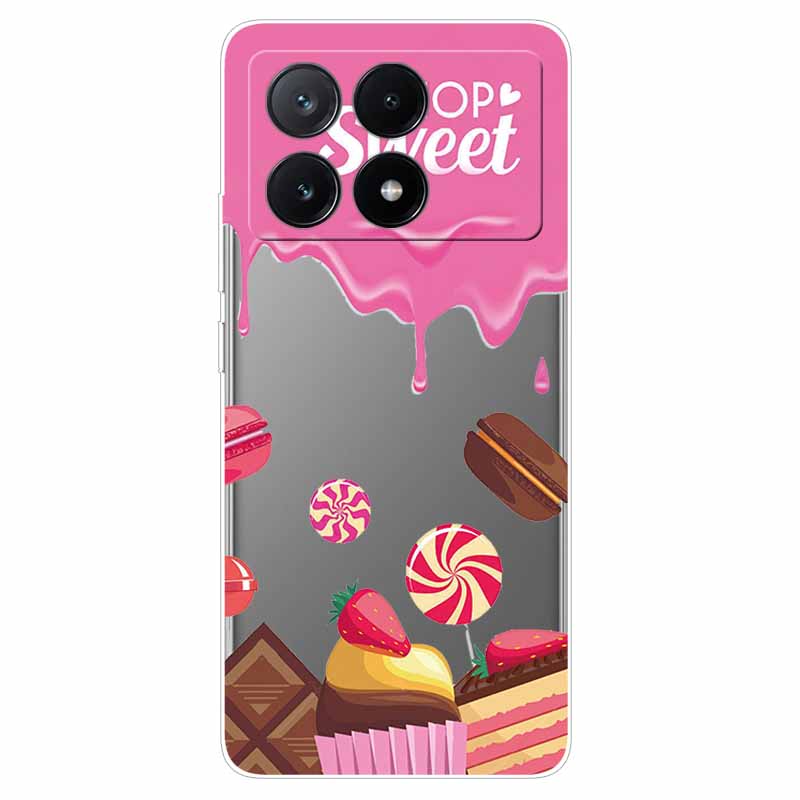 For Xiaomi Poco X6 Pro Case Transparent Cute Soft Silicone TPU Coque for Poco X6 / X6 Pro 5G Phone Cover X 6 X6Pro Clear Shells