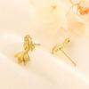 New Chinese Light Luxury Gold Koi Fish Earrings Exquisite Carved Goldfish Studs Fashionable Personalized High End Jewelry