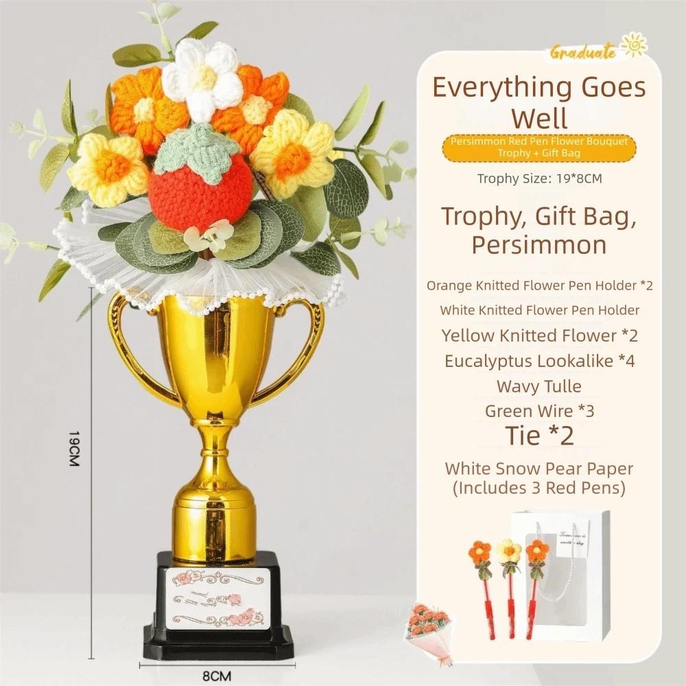 Refined Workmanship Graduation Season Ornament Desktop Decor Graduation Ceremonies Persimmon