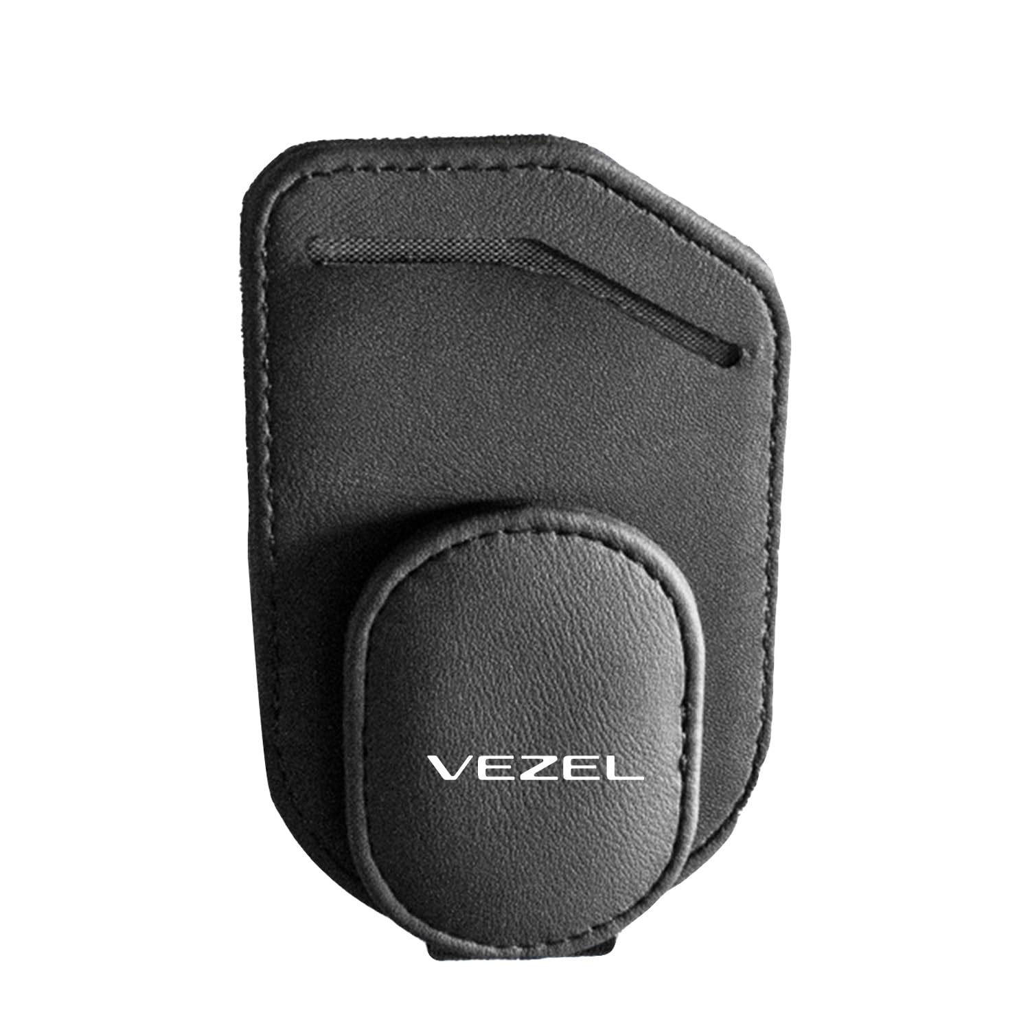 

Vezel Vezel Sunglasses Eyeglasses Holder Premium Leather with Sun Visor and Magnetic Closure Compatible with Most Vehicles Keeps Your Car Tidy and чёрный