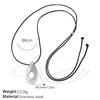 Retro Metal Black Rope Necklace Shell Geometric Ring Pendant Niche Design Personality Light Luxury Sweater Chain
