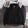 Men's Plus Size Zip-up Hooded Sweatshirt Jacket with Fleece Lining for Autumn/Winter 2024