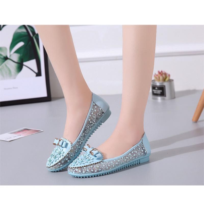 Summer Breathable Solid Color Vulcanized Shoes Floral Embroidery Bowknot Loafers Women Non-slip Flower Sneakers Chaussure Femmes