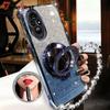 Shockproof GLITTER Plating Crystal Bracelet Magsafe Phone Holder Case For Huawei Honor 200 100 90 80 70 60 Pro Cover