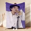 Kim Namjoon Rm Portrait Collage Print Pattern Blanket Soft Comfortable Fleece Blanket For Living Room Bedroom Recliner Home Party Decor Memorial Gift