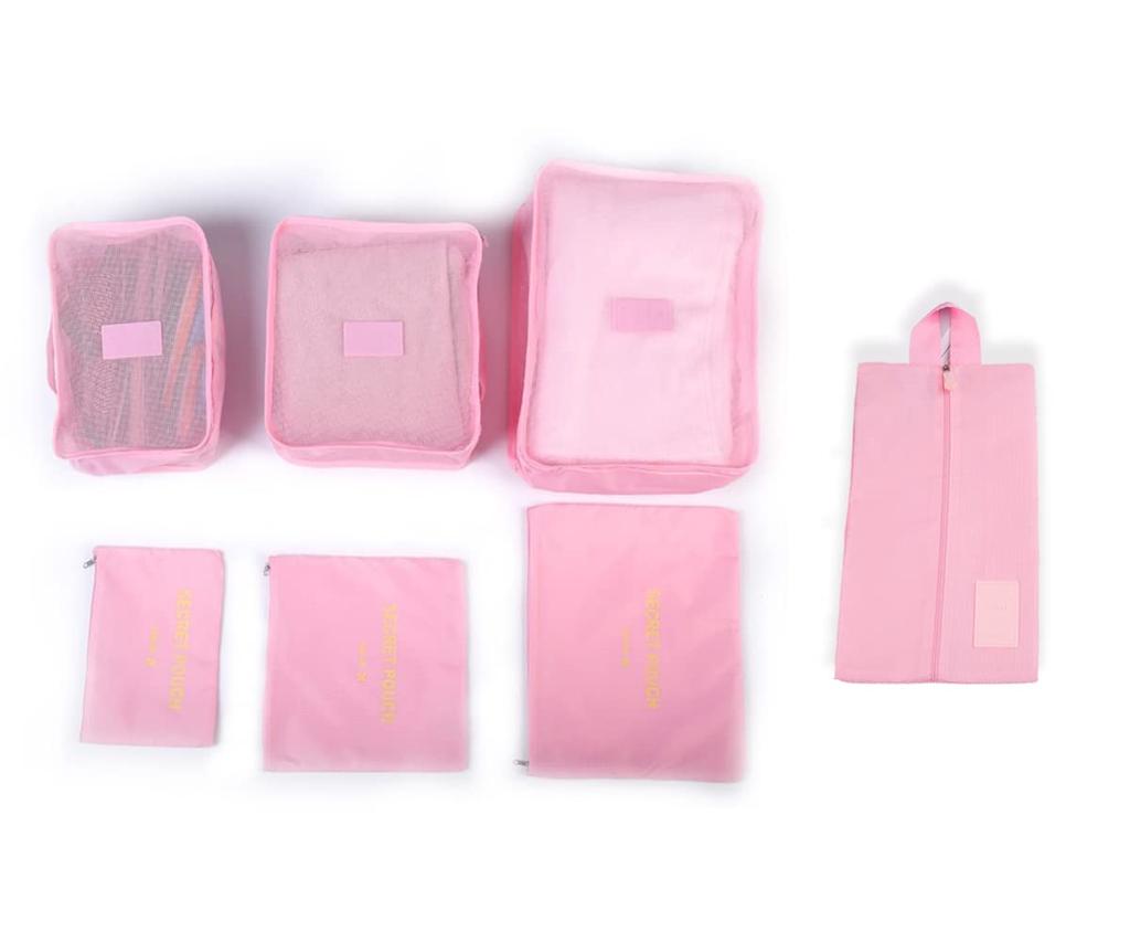 7 Set Packing Cubes Packing Organizers Travel Luggage Organizers for Suitcase Travel Accessories with Laundry Bag & Shoe Bag