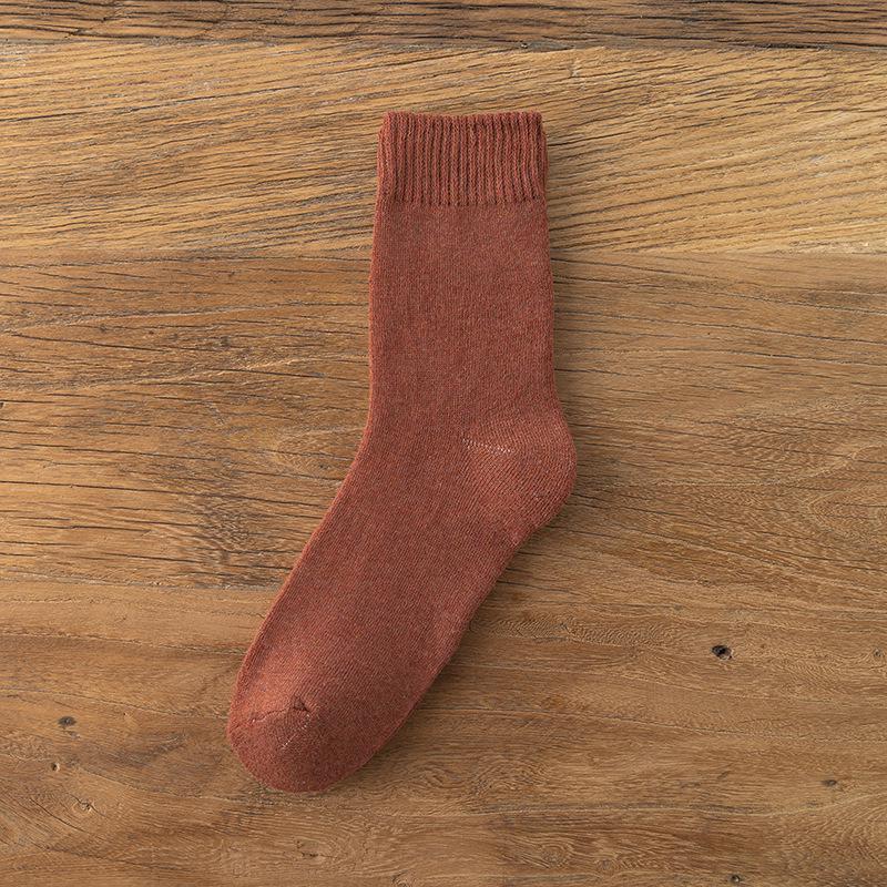 Women's Mid-Calf Anti-Pilling Thick Terry Floor Socks - Warm for Autumn & Winter.