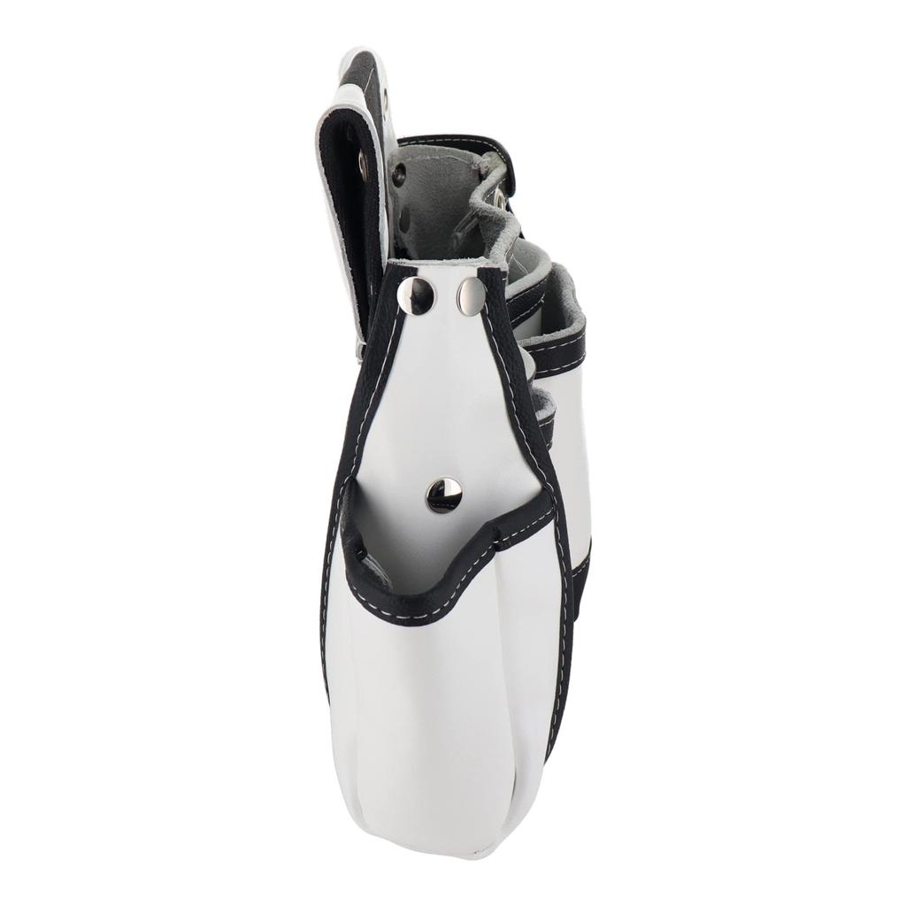 Sankyo Corporation DBLTACT Genuine Leather Superior Nail Bag, 2-Tier with Side Case, White, DTL-99-WH