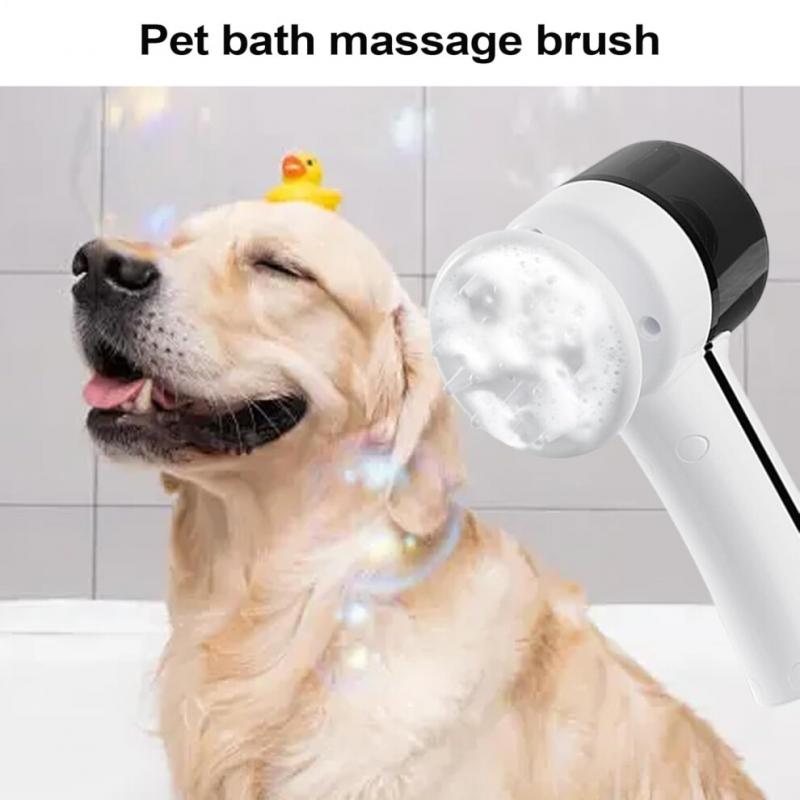 Pet Bath Brush - Automatic Foam Generation for Dogs, Soft Comb for Bathing, Grooming, and Effective Pet Cleaning