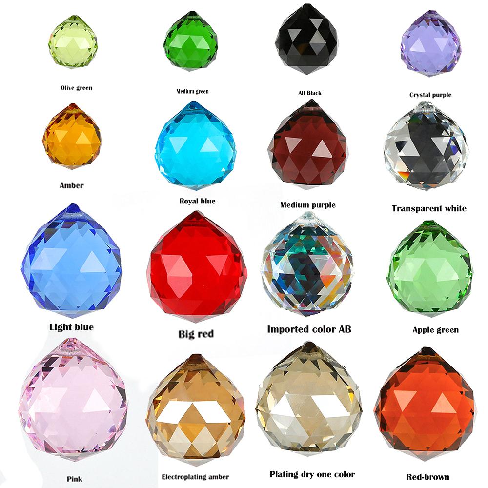 20/30/40/50MM Klarer Kristall Feng Shui Lampenkugel Prisma Regenbogen Sonnenfänger Hochzeitsdeko Zuhause Hochzeitsfeier Dekoration Ornament