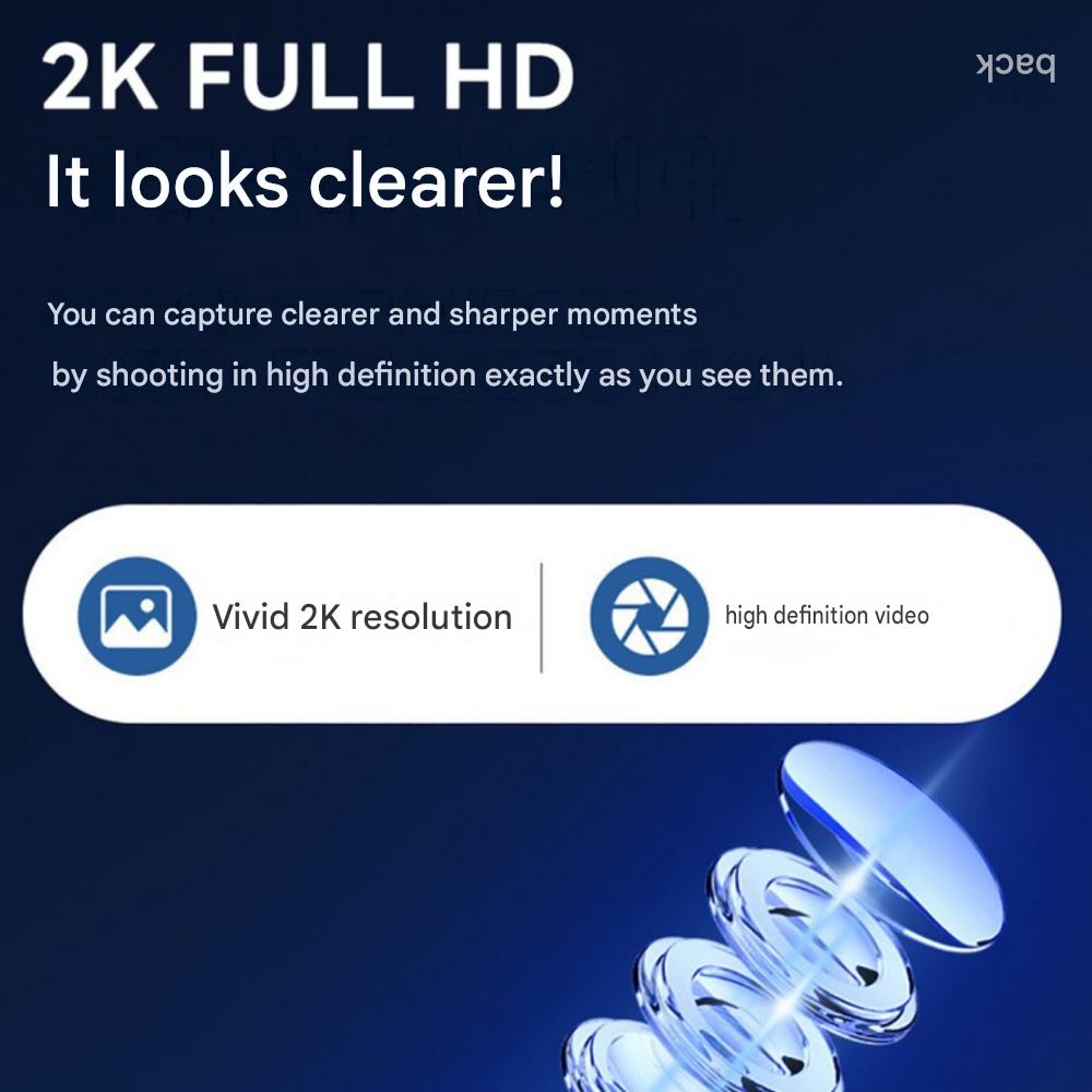 Ultra-Compact High-Definition 2K Body Cam, Bicycle Dash Cam, Motorcycle Action Cam