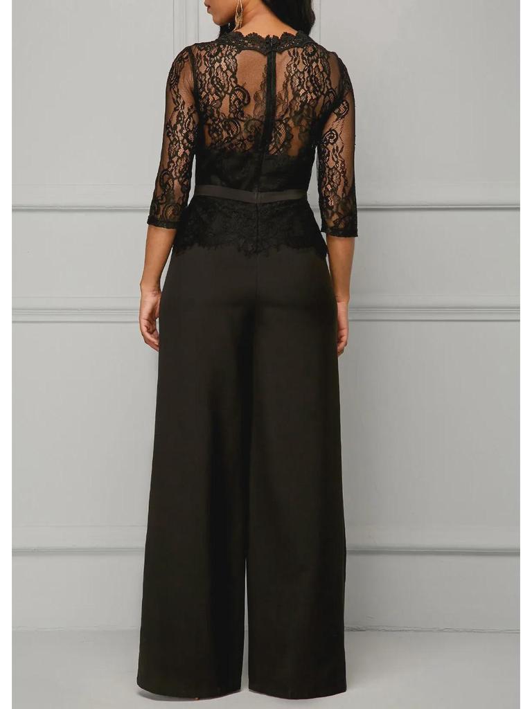 2019 Summer Women's European & American Sexy Lace Jumpsuit