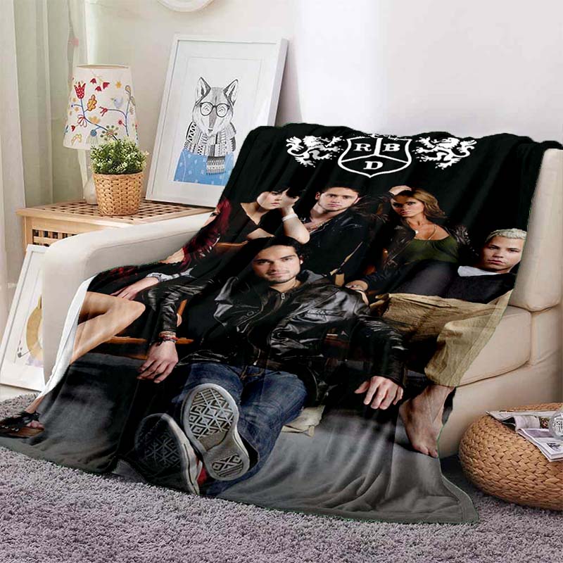 New 3D Printed Flannel Blanket Featuring R-RBD band/K-POP Style, Perfect for Home Use, Sofa Beds, or As a Birthday Gift.