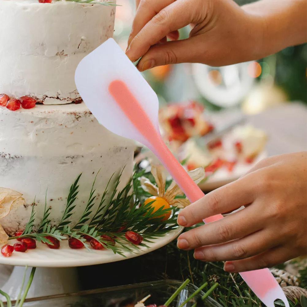 Baking Tools Spatula Integrated High Temperature Cake Cream Silicone Spatula Translucent Head Spatula Baking for Kitchen Tools