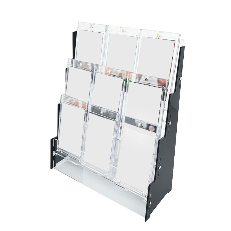Acrylic 3 Tiers Trading Card Display Stand Clear Graded Card Holder for Collectors Space Saving Sports Memorabilia Rack