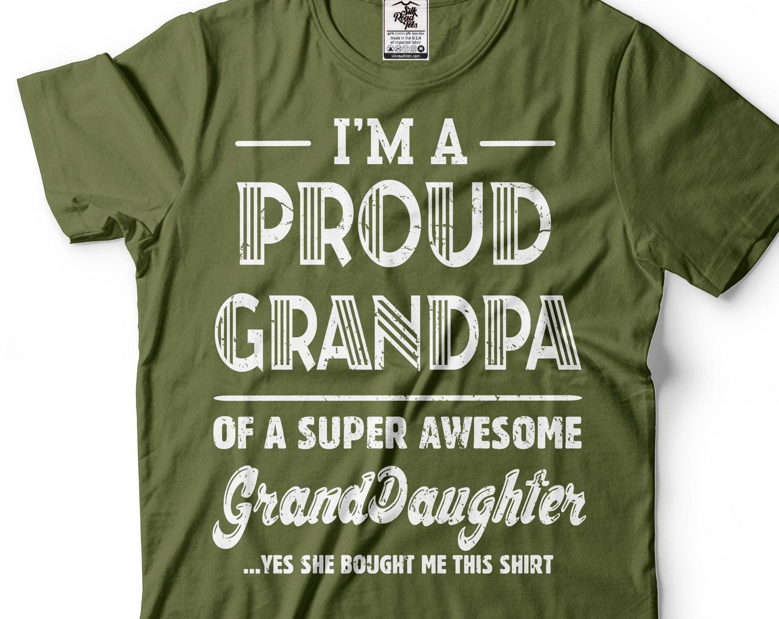 Proud Grandpa T-Shirt: Gift from Granddaughter M