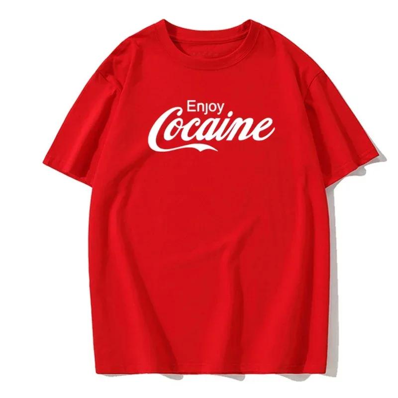 

New Enjoy Adult Novelty Humor Funny Ironic Joke Party Logo Coke Shirt Hot Fashion Men Summer Style Cotton Shirts#Color XXXXXL