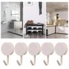 5pcs Self-adhesive Wall Mounted Hooks No Need To Drill Bathroom Door Kitchen Towel Hanger Hooks Home Storage Accessories