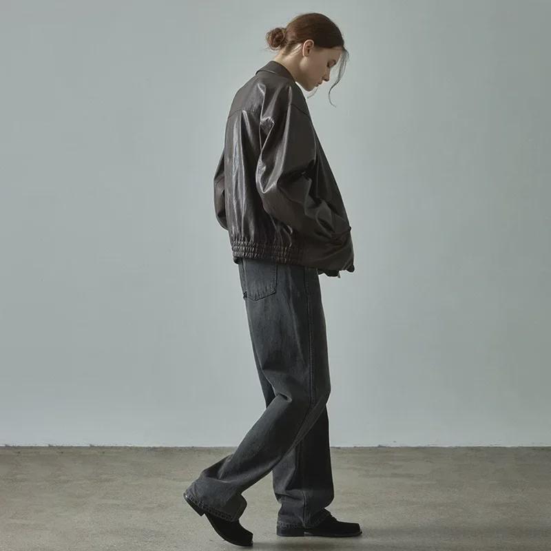 Women's Designer Patterned Leather Jacket - Niche Style Top