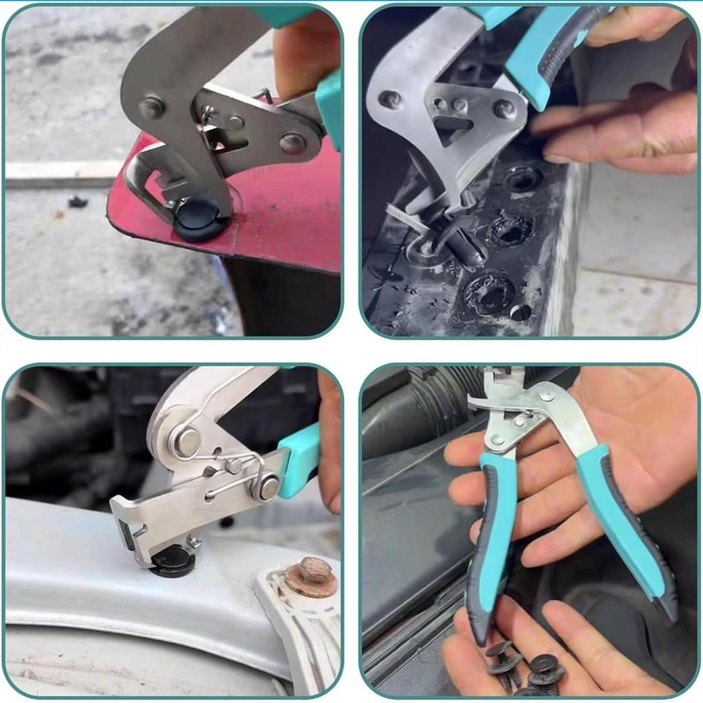Professional Car Clip Pliers - Automotive Panel Removal Tool for Fasteners, Clips & Rivets | Multi-Function Snap Ring Pliers | Non-Marring Trim