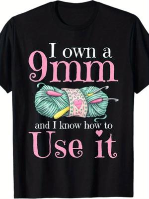 Funny Weekend Forecast Crocheting Yarn Lover Gift Unisex T-Shirt.Jpg Same Style for Men And Women 2025 Summer Short-Sleeved Printed T-Shirt Pure 220G