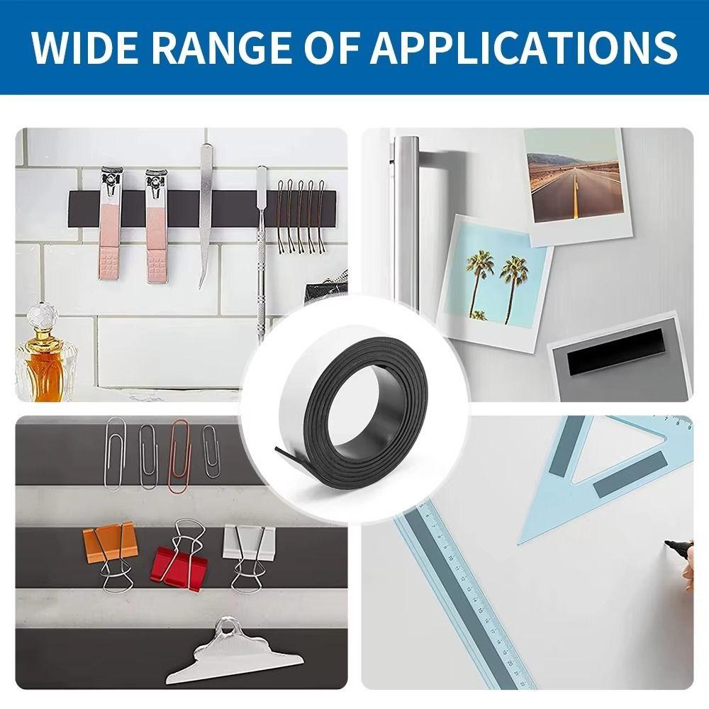 Self Adhesive Magnetic Tape Strong Flexible Magnetic Sheets Refrigerator Photo Posters