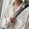 Men's Summer Hollowed Out Design Loose Casual Shirt Handsome Long-sleeved Air Jacket