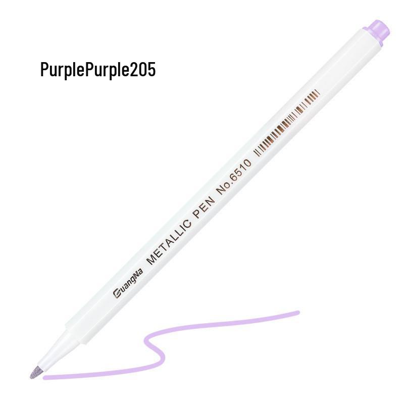 Guangna 6510 Metallic Signature Pen - Hard Tip Watercolor & Outline Pen for Drawing & Design