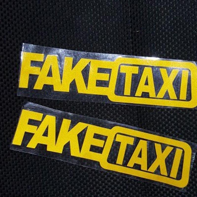 4pc Fake Taxi Sticker Vinyl Decal Car Window Drift Funny Tuning