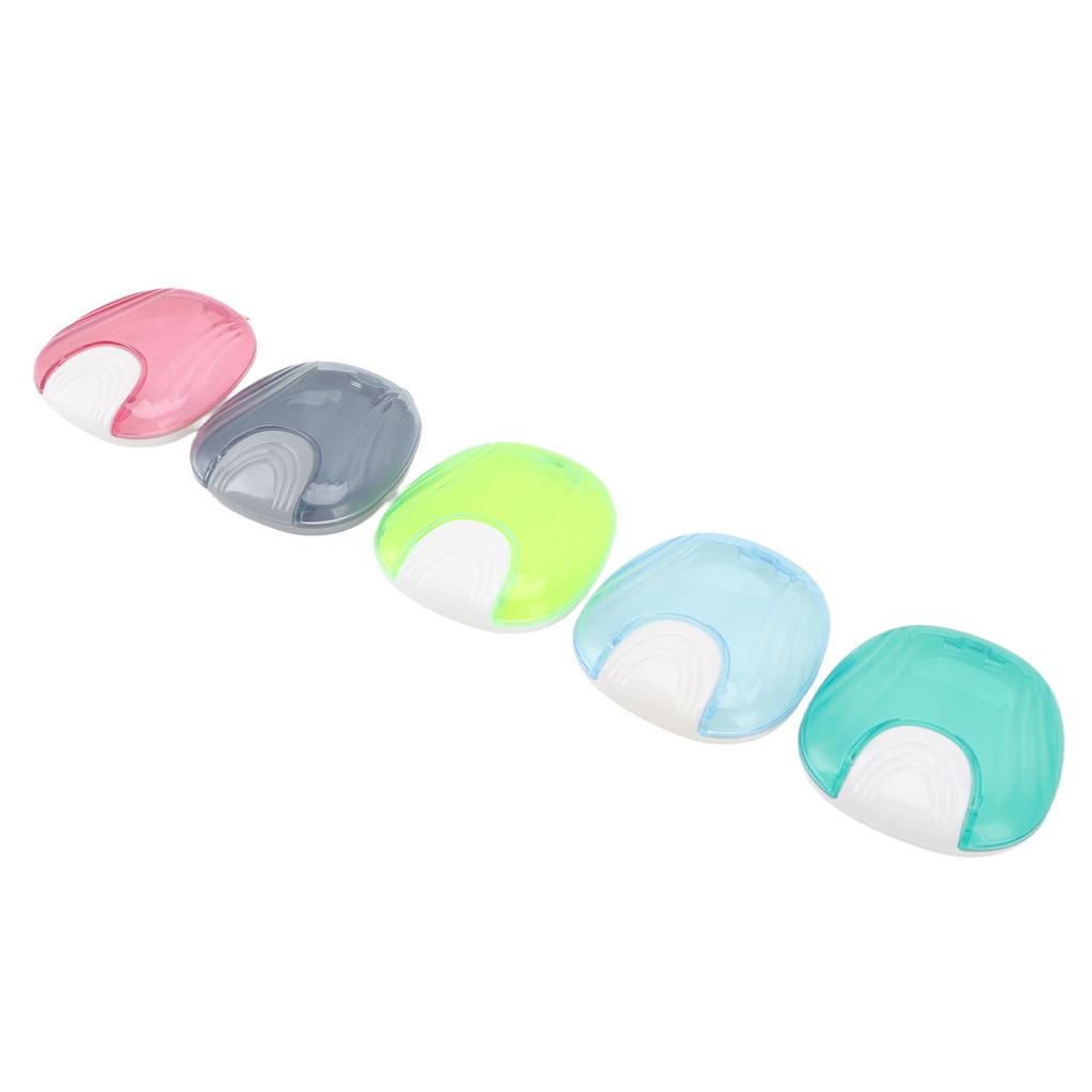 5pcs Orthodontic Retainer Case Adult Travel Portable Denture Mouth Guard Storage Box for Home Office