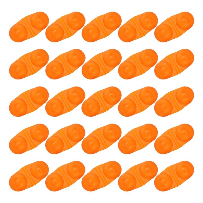 25lots Fishing Double Rattles Beads High Sensitivity Durability Fishing Gear Quickly Mount Tool for Dark Conditions