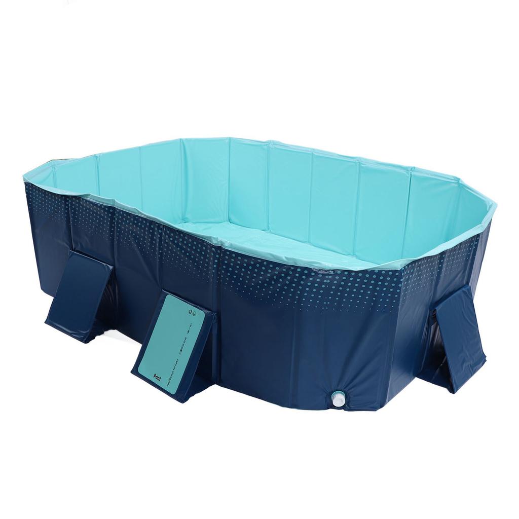 Foldable Pool Non Inflatable Thickened Wear Resistant Portable Swimming Pool for Outdoor Backyard Kids Dogs