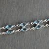 Blue Topaz Bracelet: Marquise 925 Sterling Silver Handmade Gemstone Bracelet