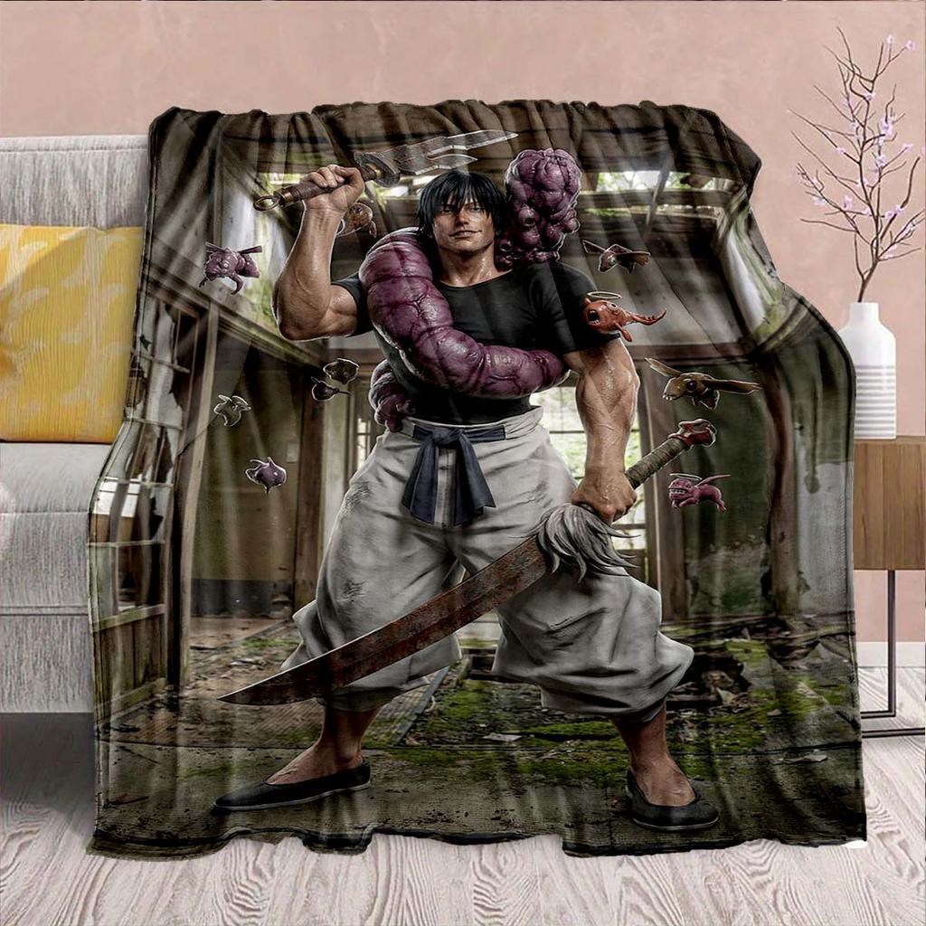 Jujutsu Kaisen Flannel Blanket Ultra Soft Warm Throw Plush Cozy Sofa Bed Lightweight Home Decor -QJY