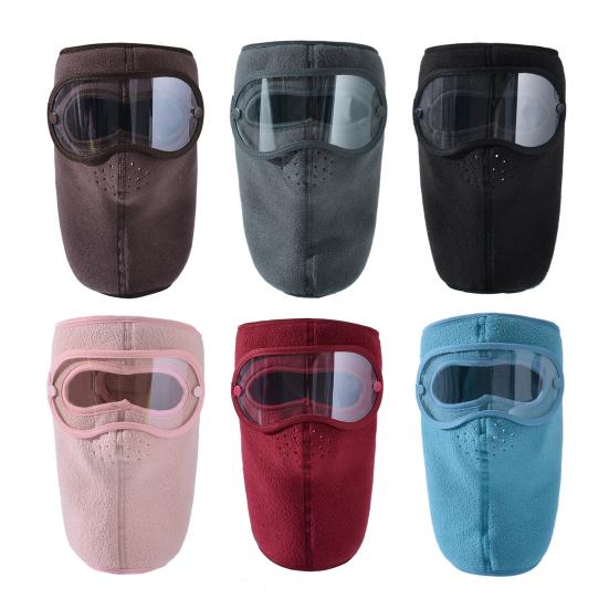 Ochelari de protecție Toamnă Iarnă Mască de protecție pentru față Bărbați Femei Mască caldă din fleece pentru față Vreme rece Ciclism în aer liber Scut facial complet anti-aburire Guler termic